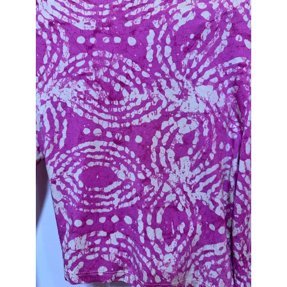 Anthropologie Daily Practice Wrap Top Pink Combo Size Medium